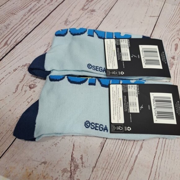 Classic Sonic The Hedgehog Crew Socks 10-13, Lot Of 2 Pairs - Picture 4 of 4